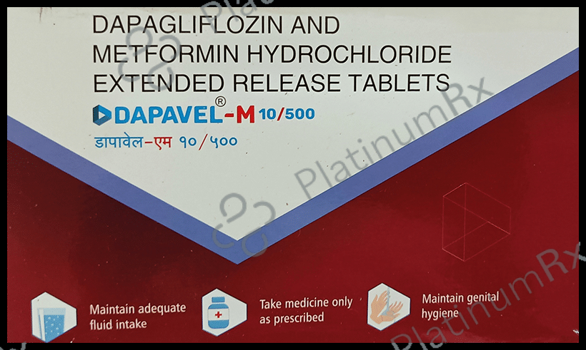 Dapavel M 10/500mg Tablet ER 10s