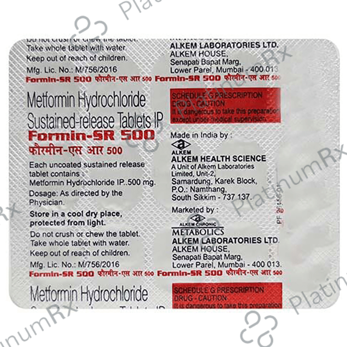 Formin 500mg Tablet