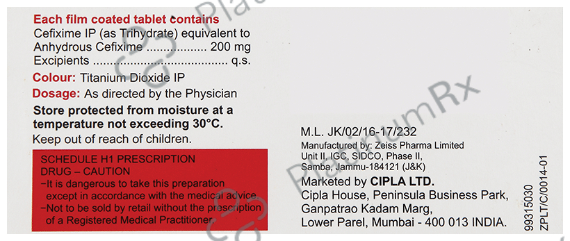 Cefrax 200 Tablet