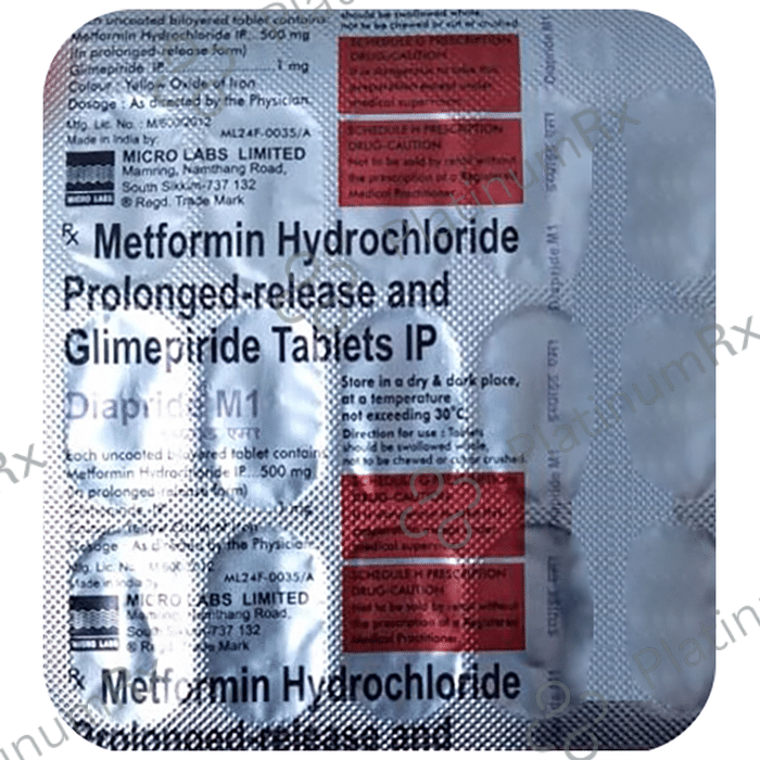 Diapride M 1/500mg Tablet PR 15s