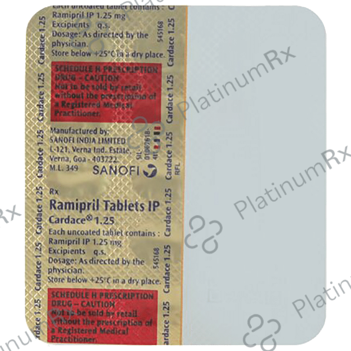 Cardace 1.25mg Tablet 15s