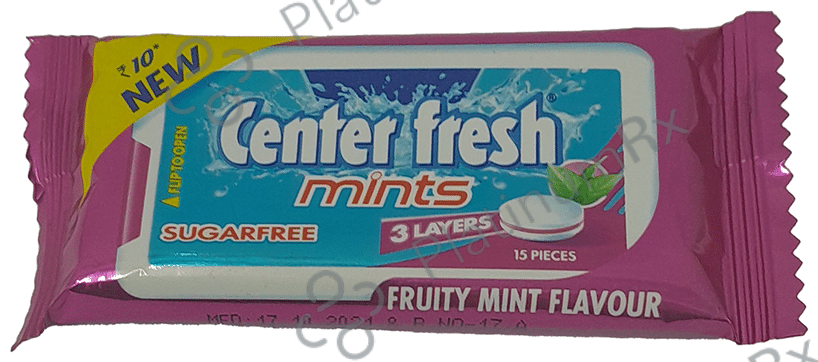 Center Fresh 3 Layer Chewing Gums Fruity Mint Sugar Free