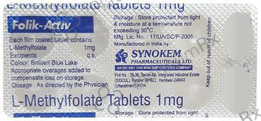 Folik Activ 1mg Tablet