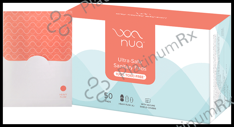 Nua Nua Ultra-Safe Heavy Flow Sanitary Pads For Women XL+ 50 pads