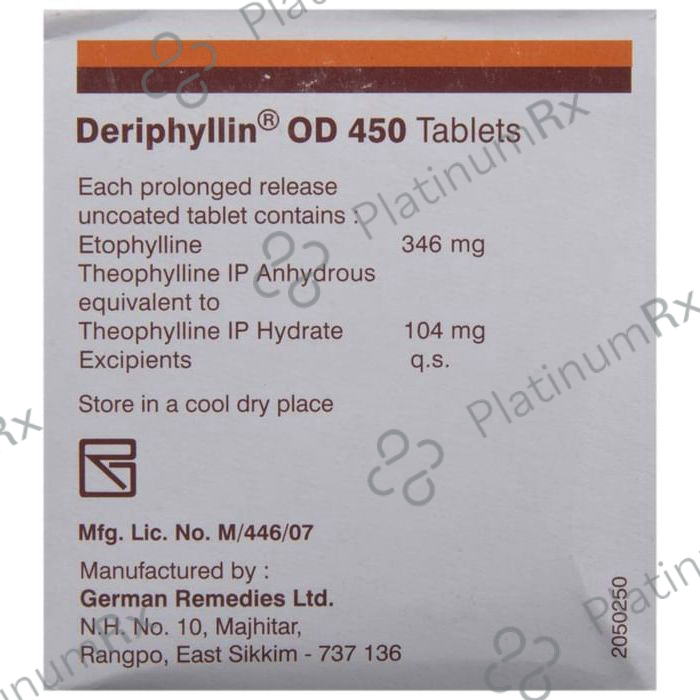 Deriphyllin OD 450mg Tablet PR 15s