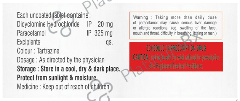 Vilospas P 20mg/325mg Tablet
