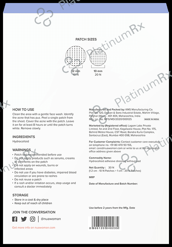 Nua Acne Healing Patch Acne Control Hydrocolloid