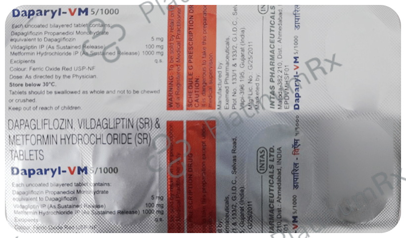 Daparyl-VM 5/1000 Tablet SR