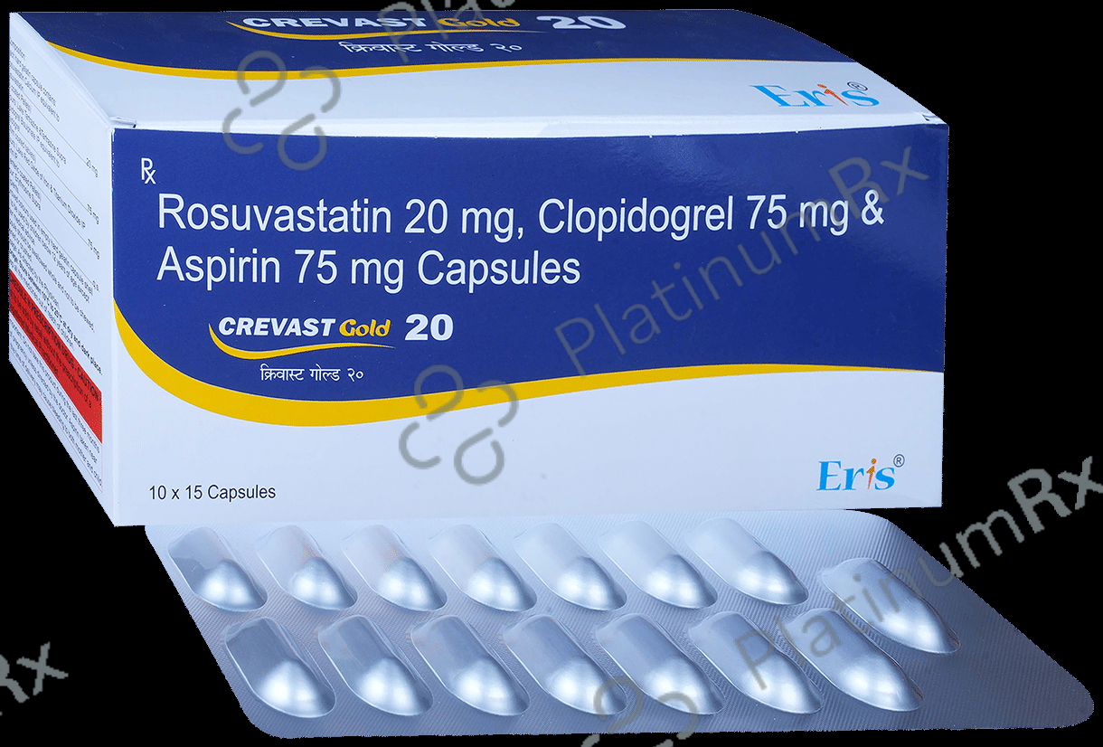 Crevast Gold 20/75/75mg Capsule 15s