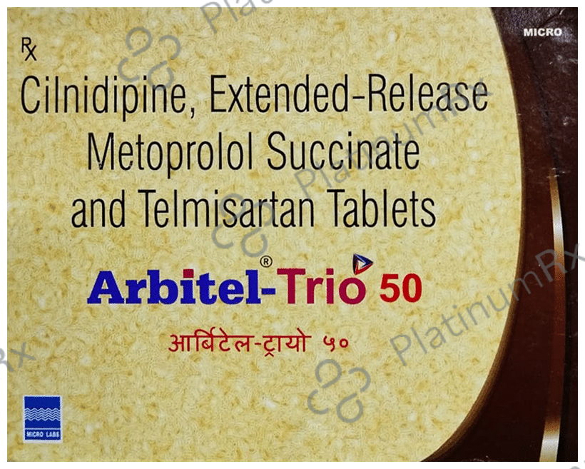 Arbitel Trio 50 10/50/40mg Tablet ER 15s