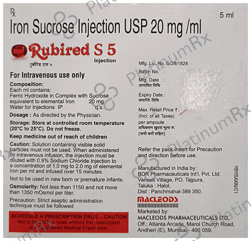 Rubired S 5 Injection