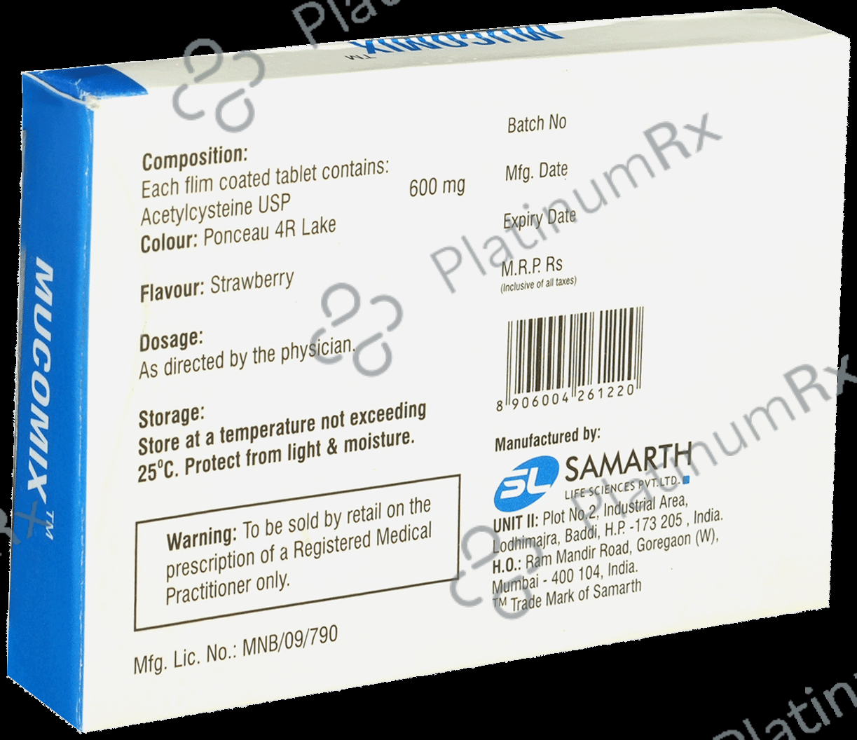 Mucomix 600mg Tablet 10s