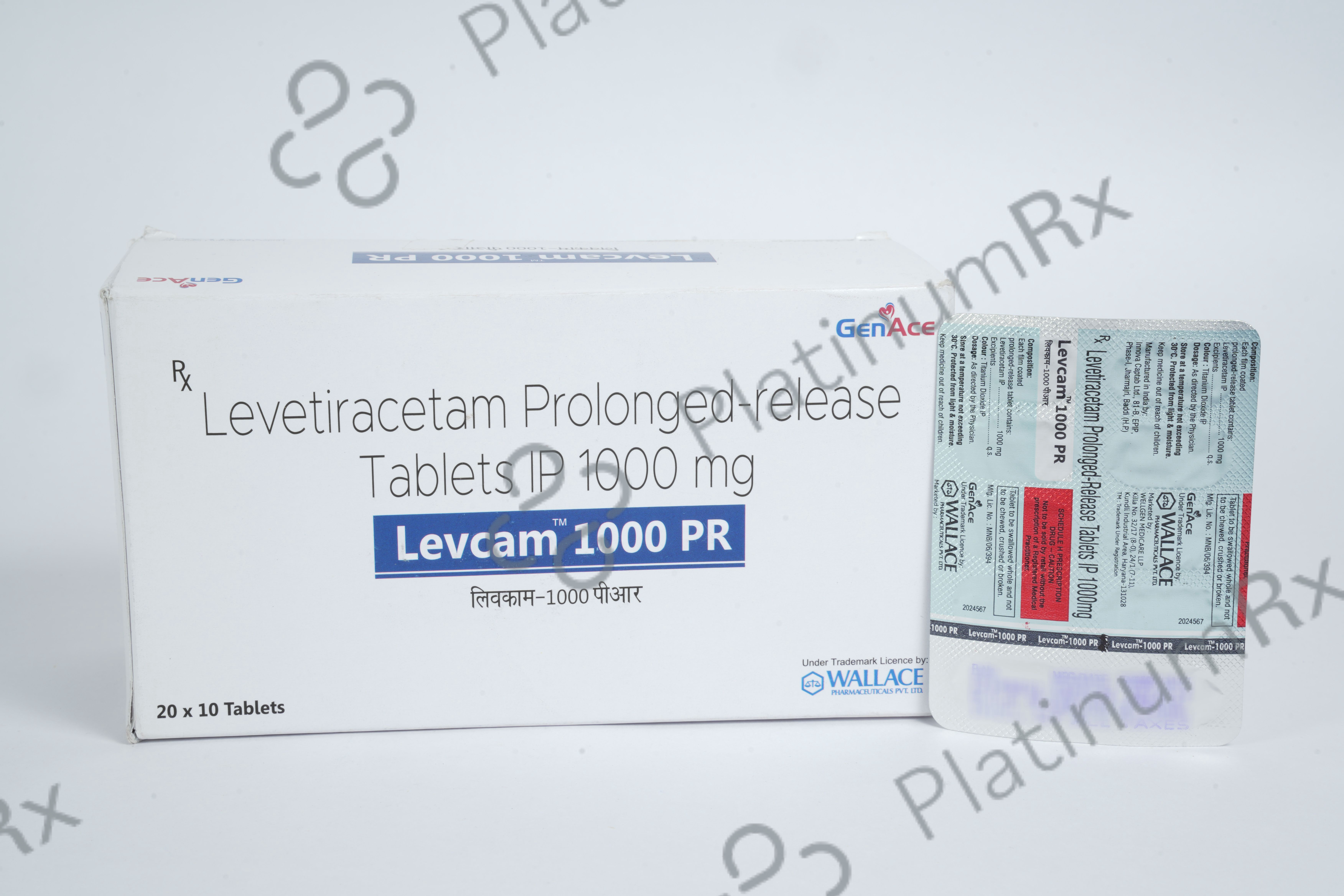 Levcam 1000mg PR Tablet 10s