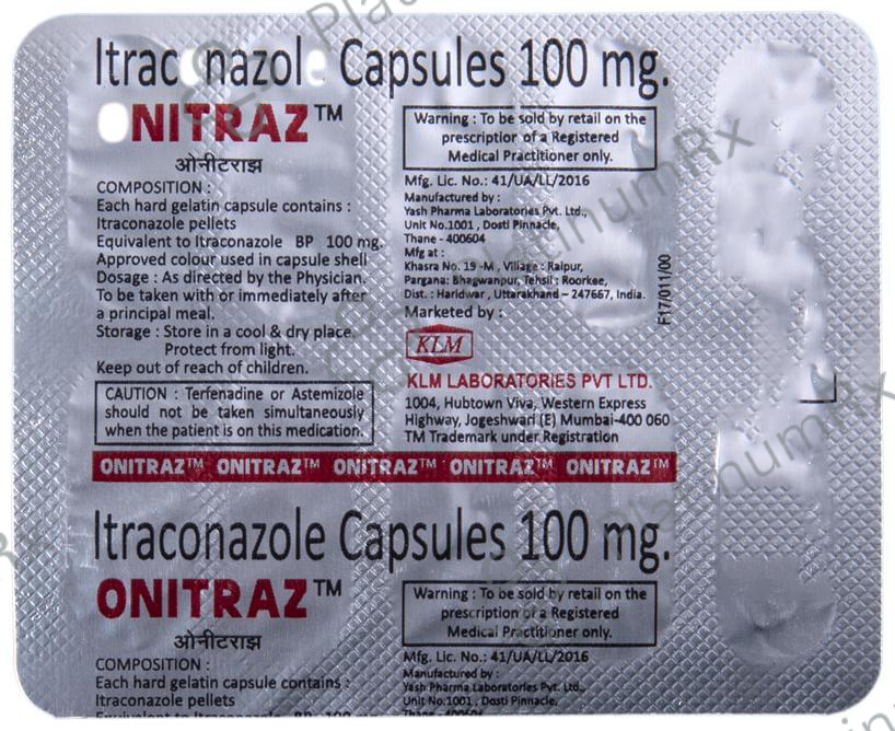 Onitraz 100mg Capsule 10s