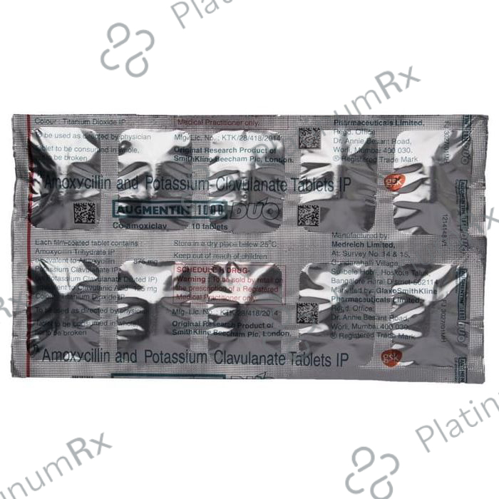 Augmentin 1000 Duo 875/125mg Tablet 10s