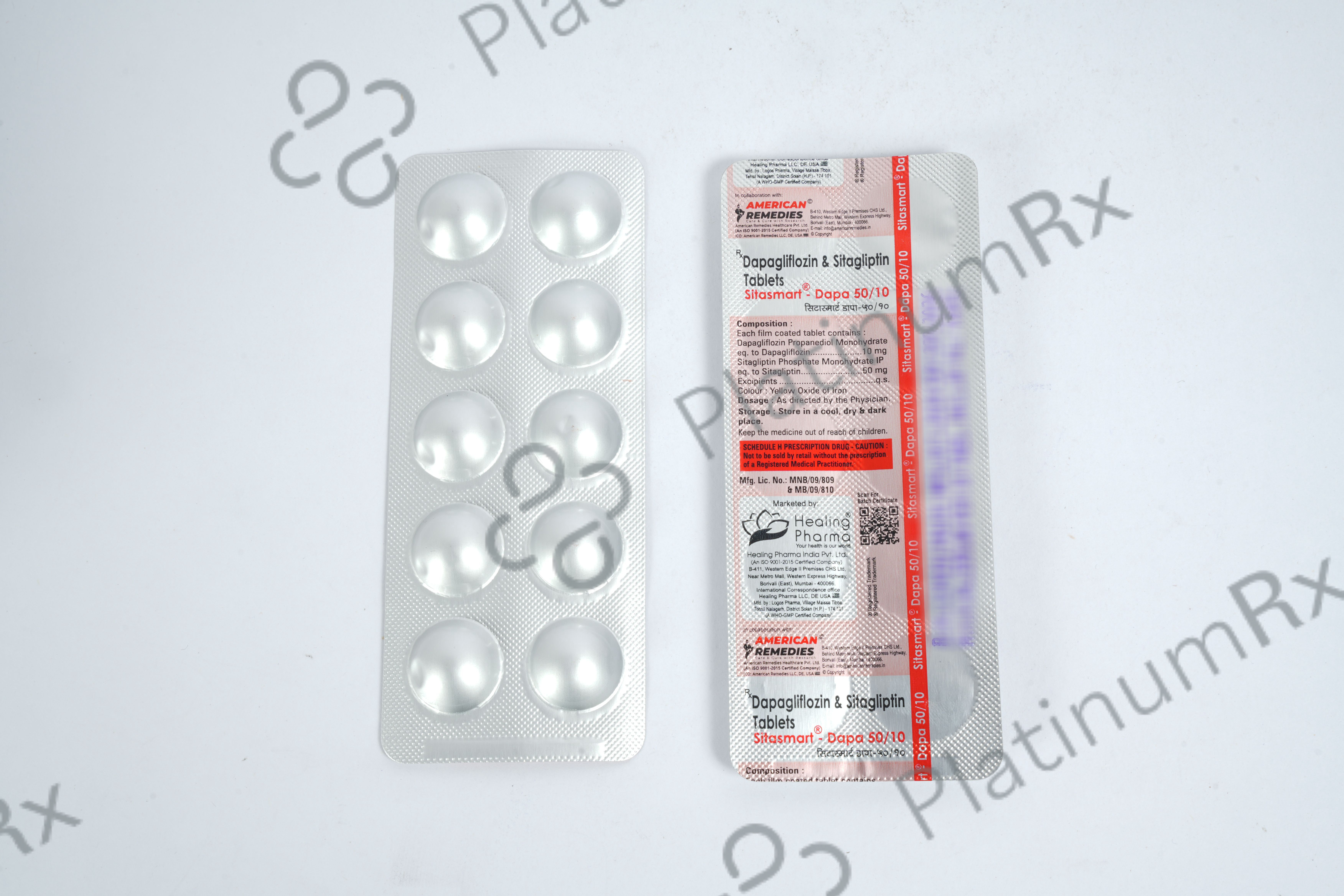Sitasmart Dapa 50/10mg Tablet 10s