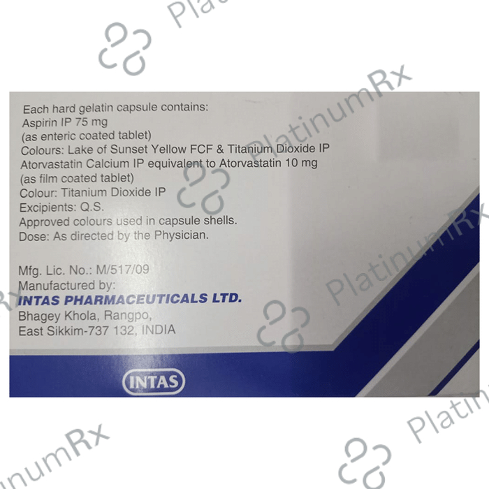 Lipicure AS 75/10mg Capsule 10s