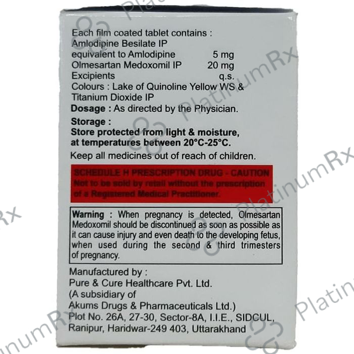 Olcure AM 20mg/5mg Tablet 10 Tablet