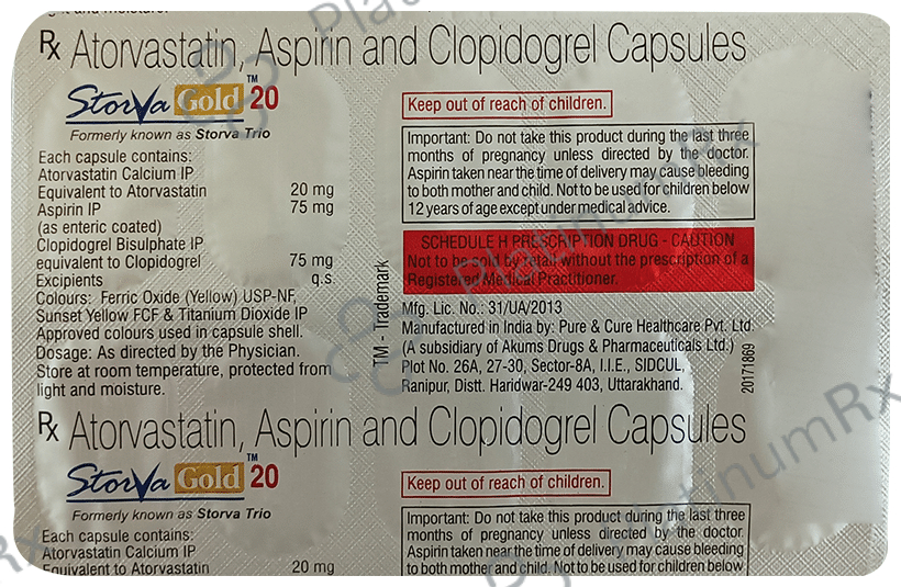 Storva Gold 20/75/75mg Capsule 10s