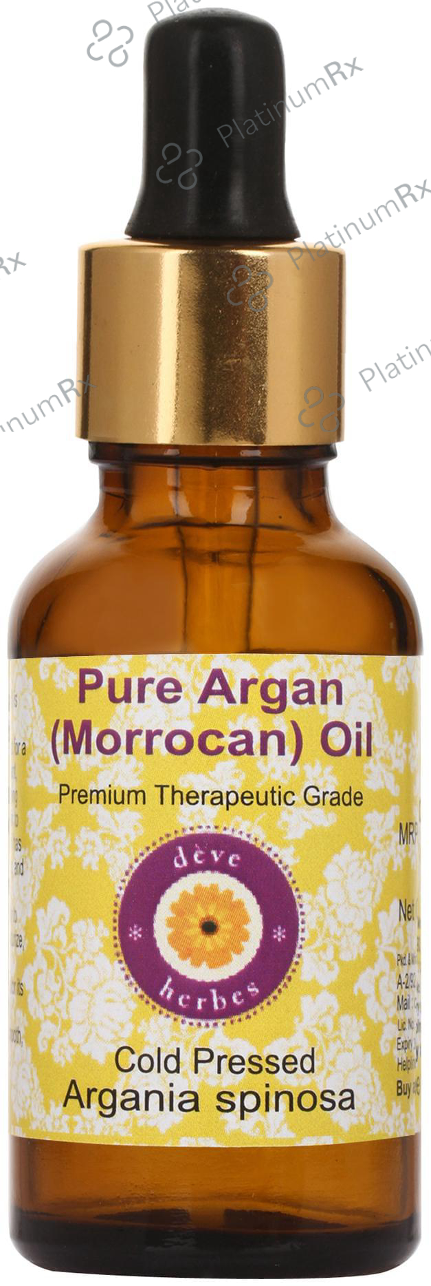 Deve Herbes Pure Argan/Morrocan/Argania Spinosa Cold Pressed Oil 30 ml