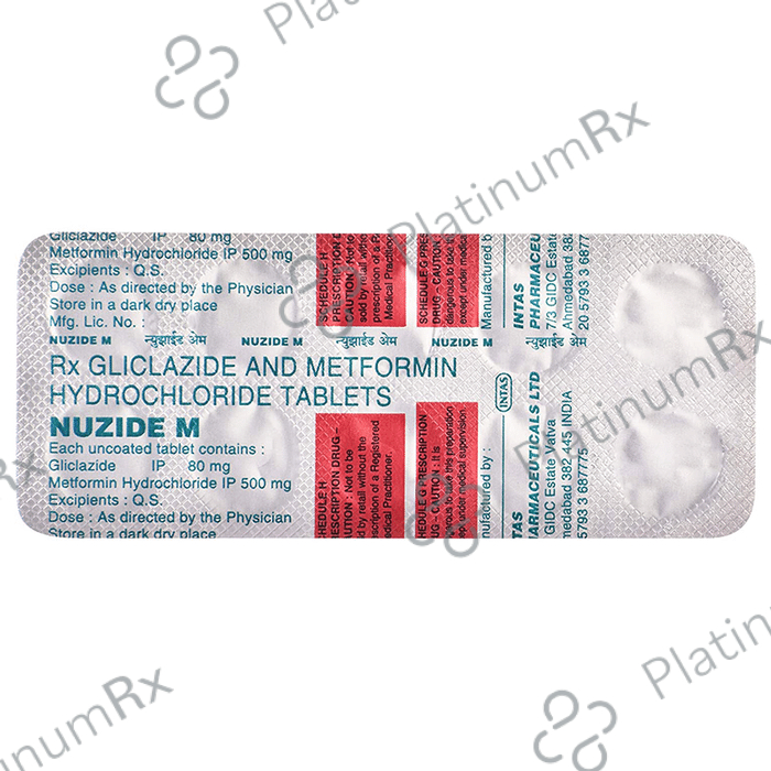 Nuzide M 80/500mg Tablet 10s