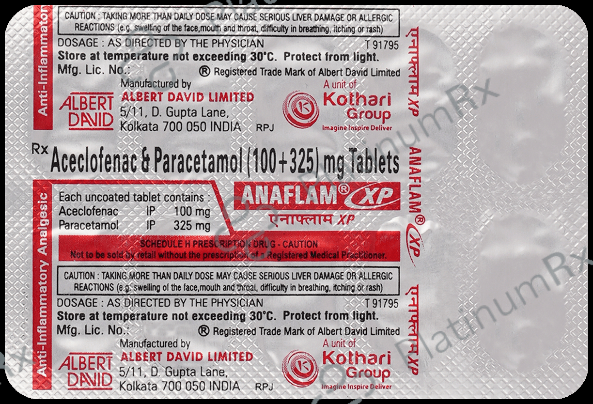 Anaflam XP 100mg/325mg Tablet