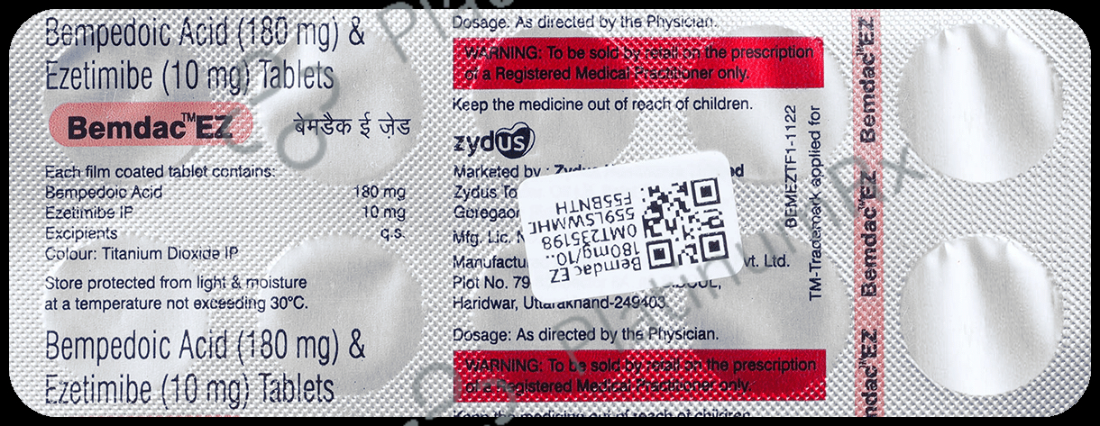 Bemdac EZ 180/10mg Tablet 10s