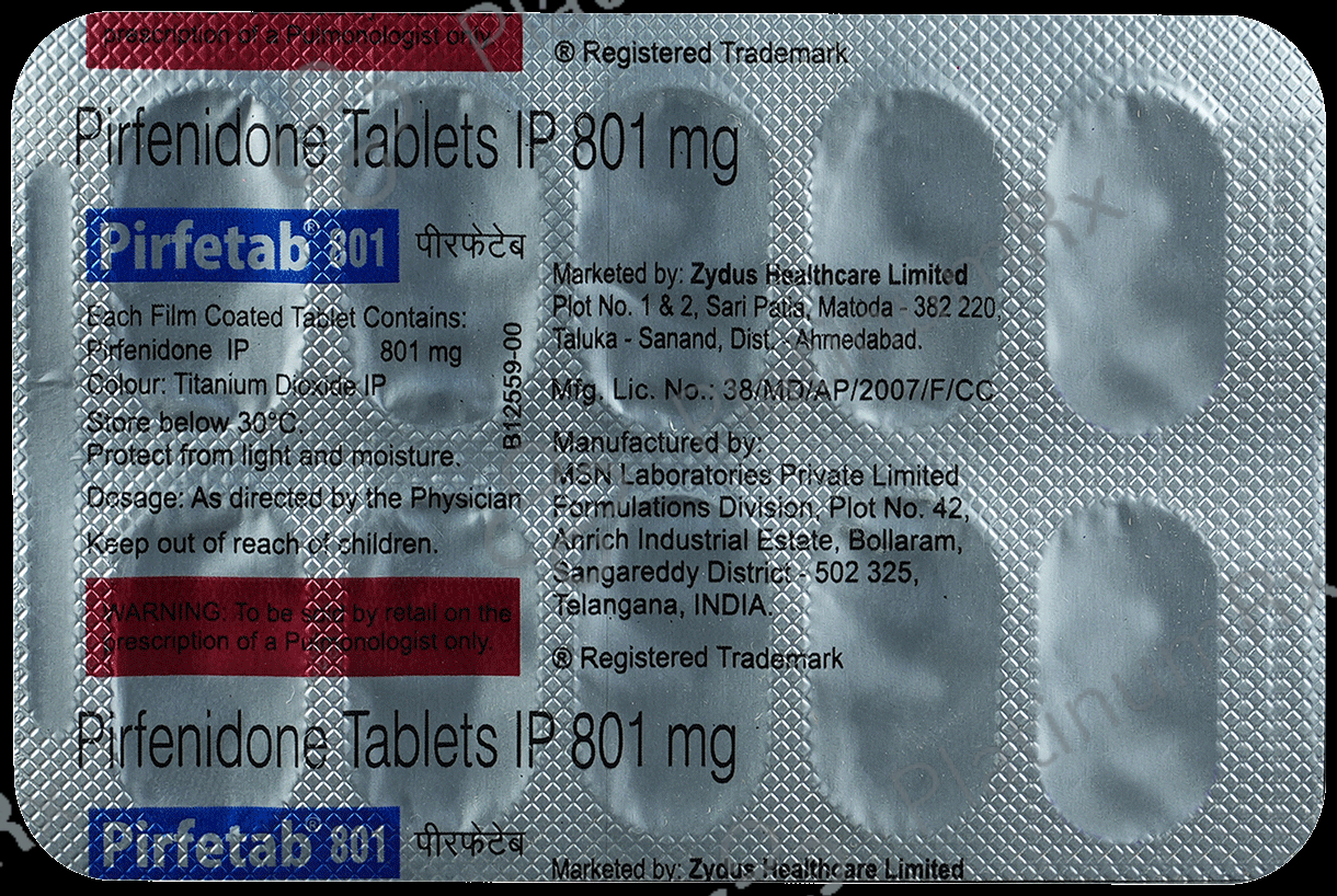 Pirfetab 801mg Tablet 10s