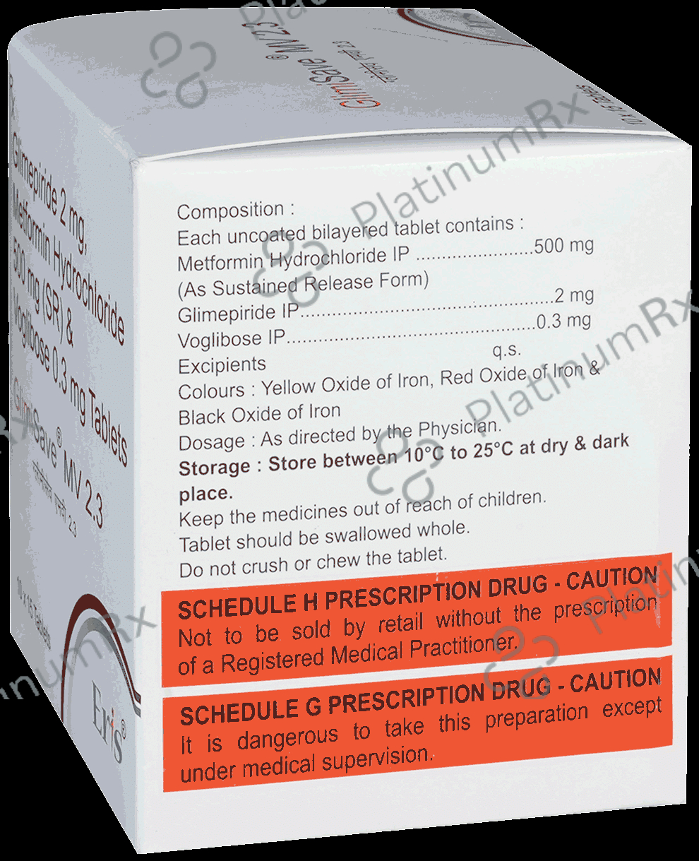 Glimisave MV 2/500/0.3mg Tablet SR 15s
