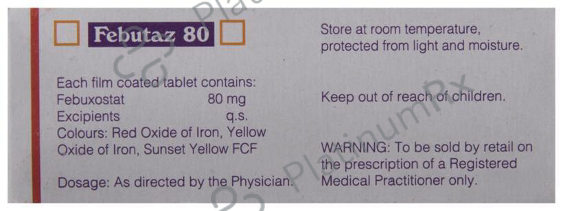 Febutaz 80mg Tablet 10s