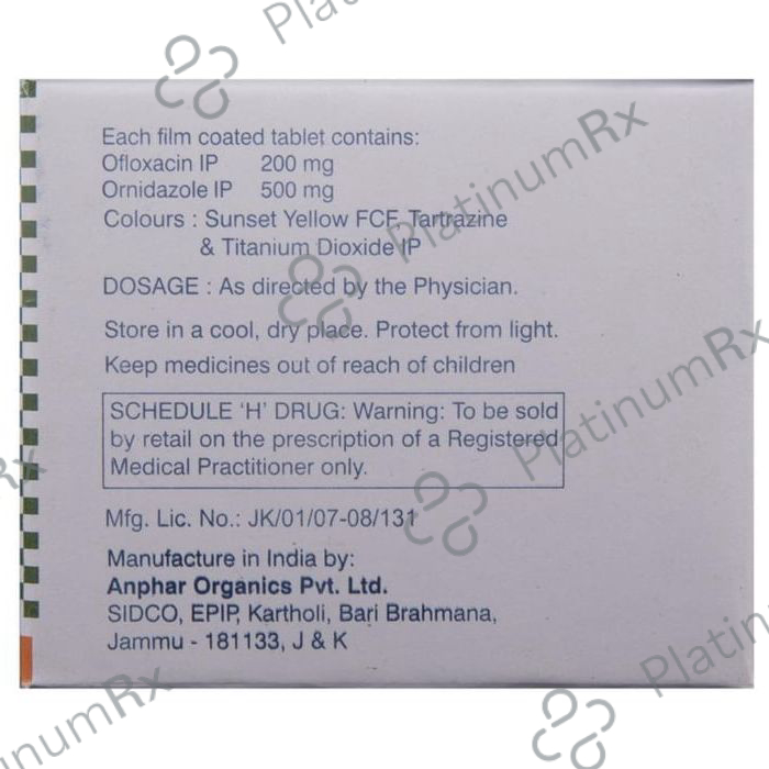 Zanocin OZ 200/500mg Tablet 10s
