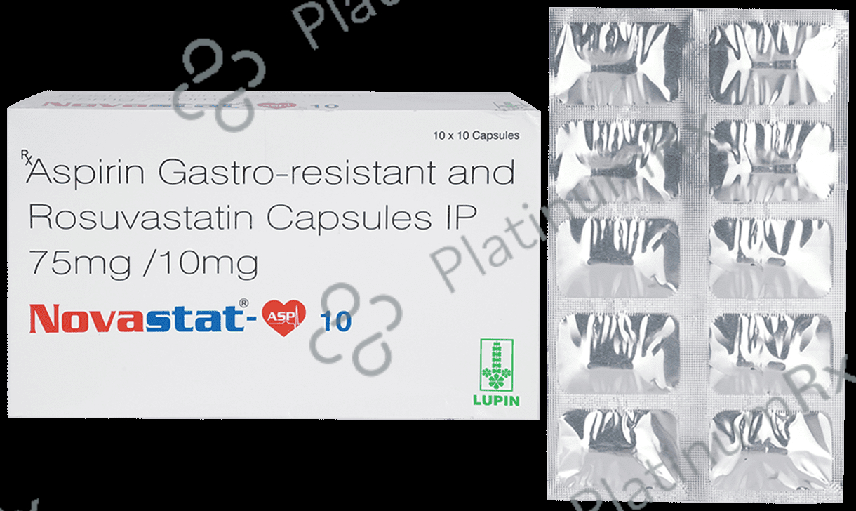Novastat Asp 10/75mg Capsule 10s