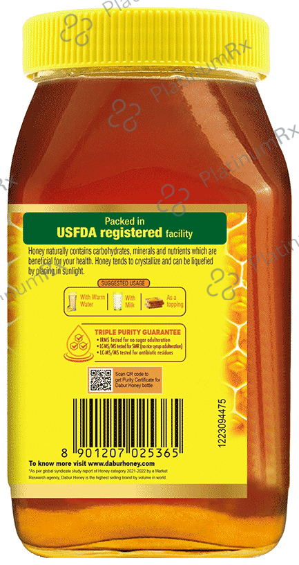 Dabur Honey 100% Pure - World’S No.1 Honey Brand With No Sugar Adulteration 250 gm