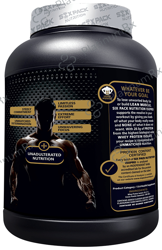 Sixpack Nutrition Iso Pro 100% Whey Protein Isolate Powder Coffee Caramel 2 kg