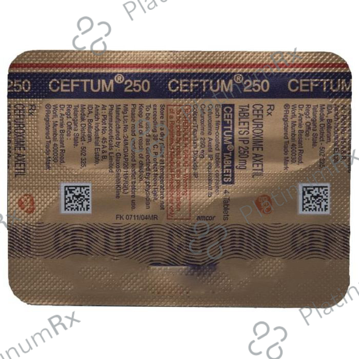 Ceftum 250mg Tablet 4s