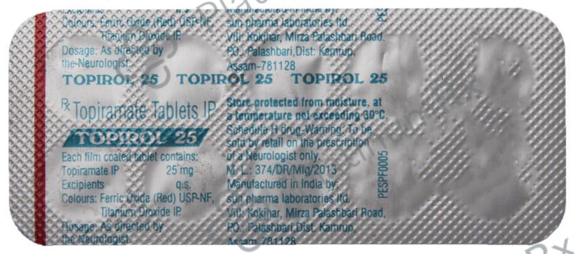 Topirol 25mg Tablet 10s