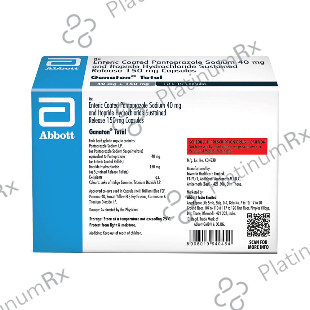 Ganaton Total 150/40mg Capsule SR 10s