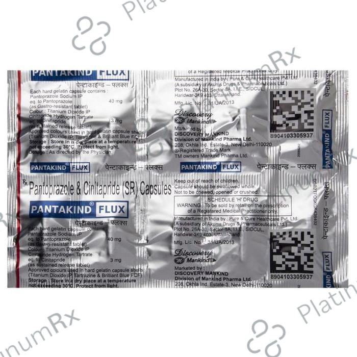 Pantakind Flux 3/40mg Capsule 10s