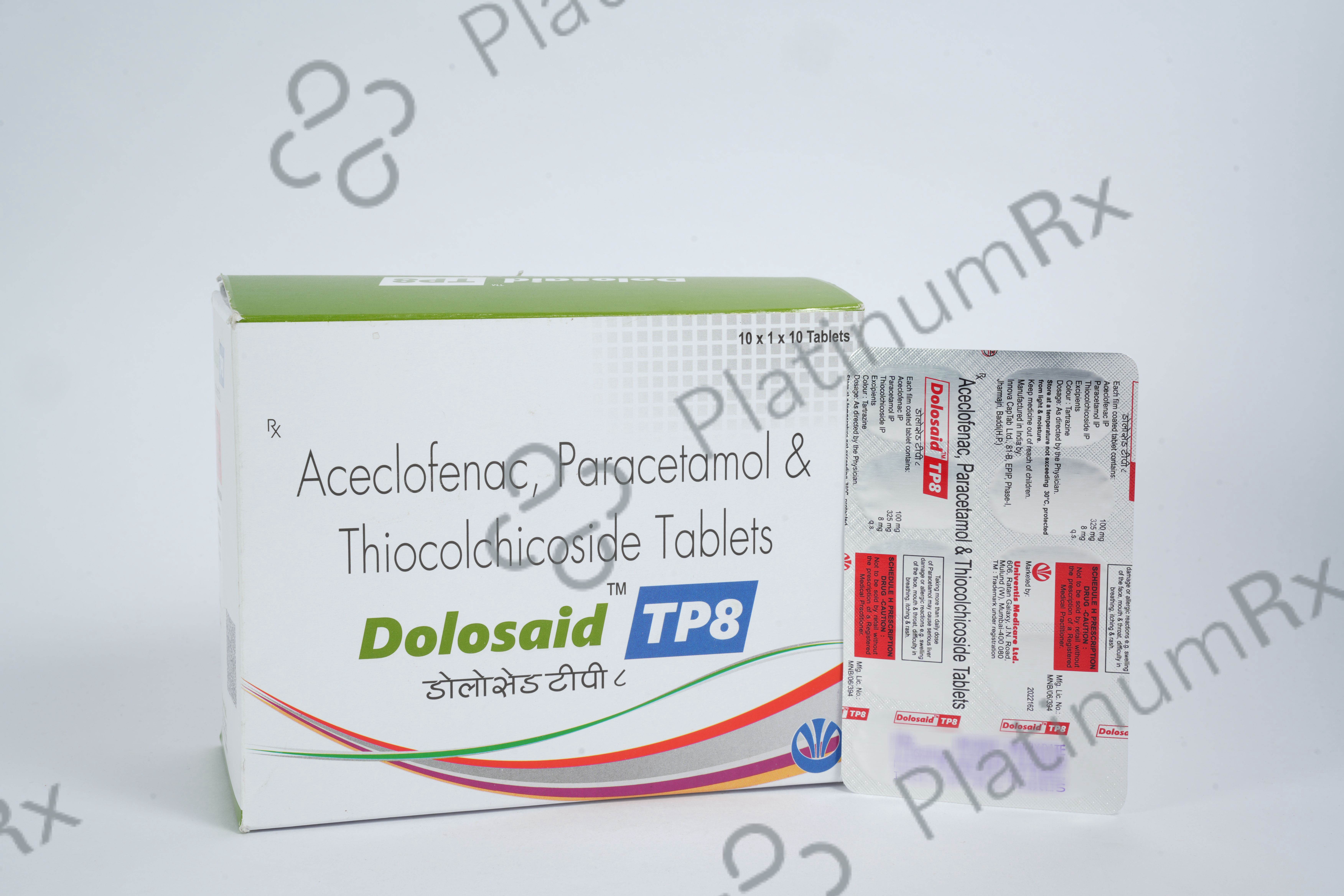 Dolosaid TP 8/100/325mg Tablet 10s