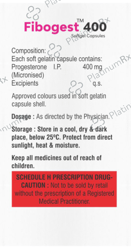 Fibogest 400mg Soft Gelatin Capsule