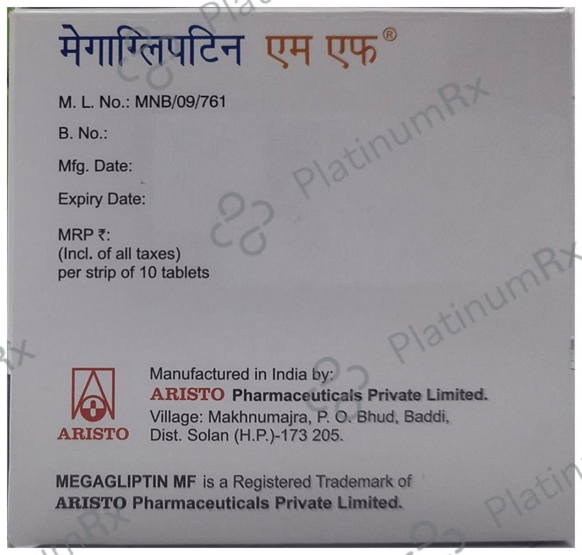 Megagliptin MF 500/20mg Tablet PR 10s