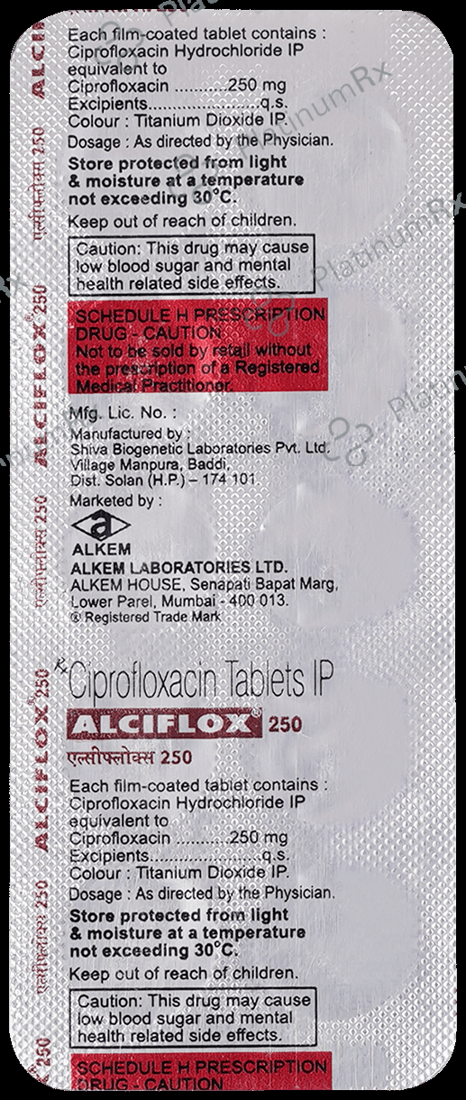 Alciflox 250mg Tablet