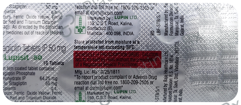 Lupisit 50mg Tablet 10s