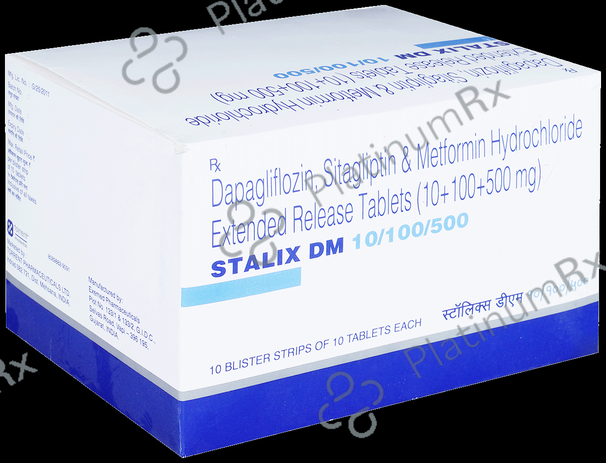 Stalix DM 10/500/100mg Tablet ER 10s