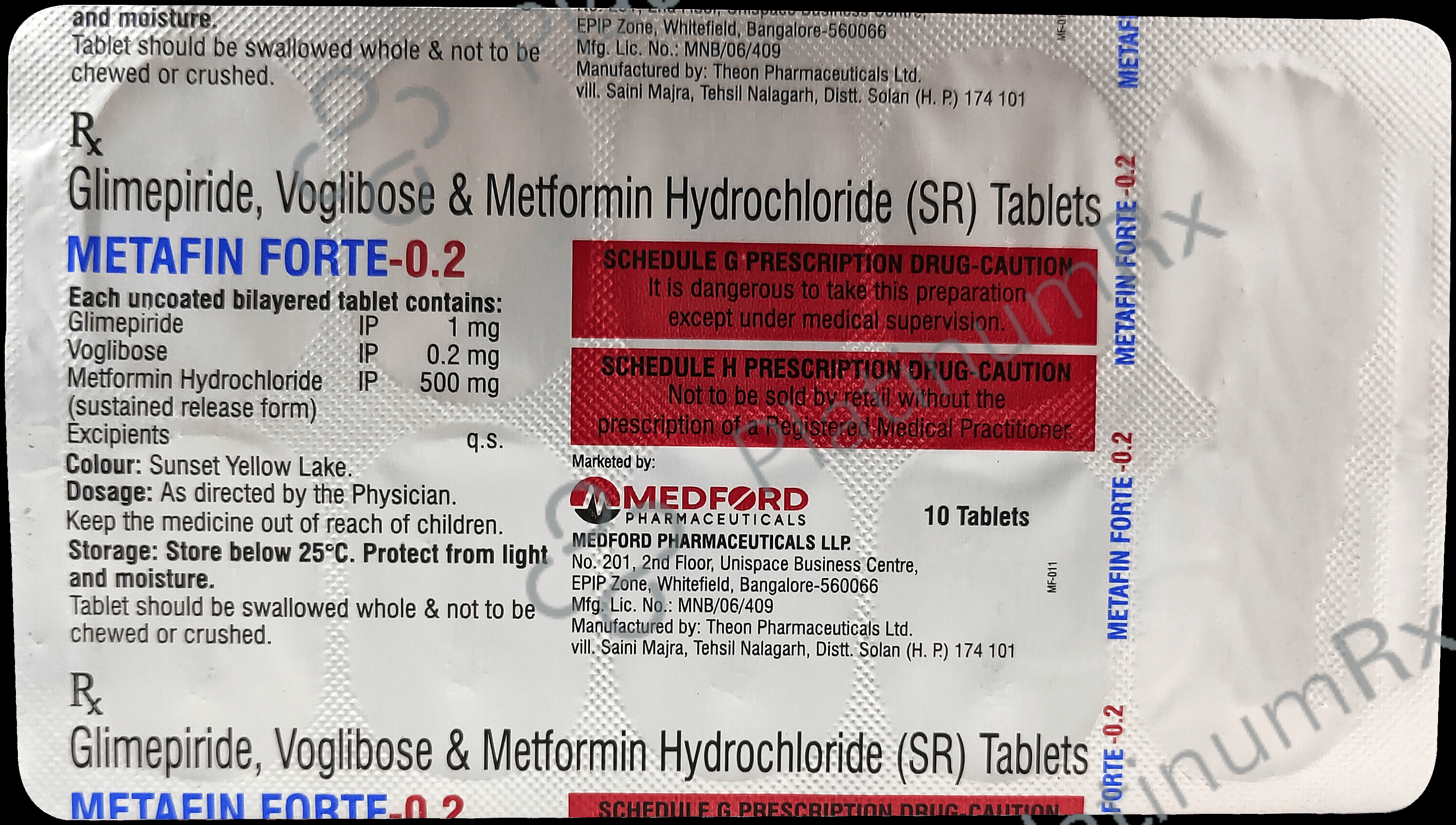 Metafin Forte 0.2 Tablet SR