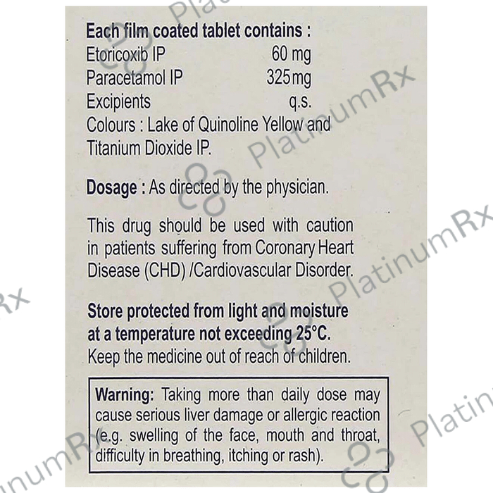 Etrik P 60/325mg Tablet 10s