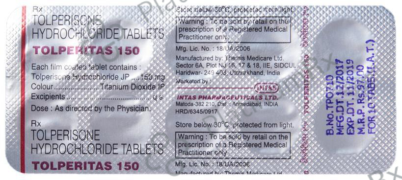Tolperitas 150mg Tablet 10s