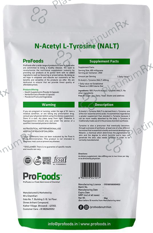 ProFoods N-Acetyl L-Tyrosine (NALT) Powder 1 kg