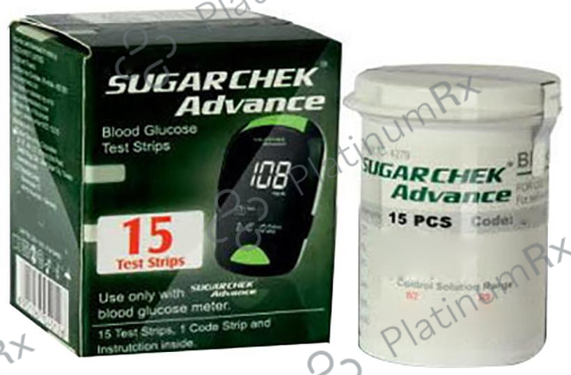 Sugarchek Advance Glucometer Test Strip 15 Test
