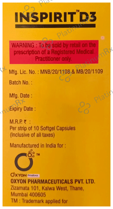 Inspirit D3 Soft Gelatin Capsule